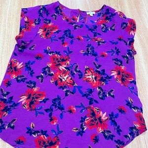 Purple Floral Top 💐